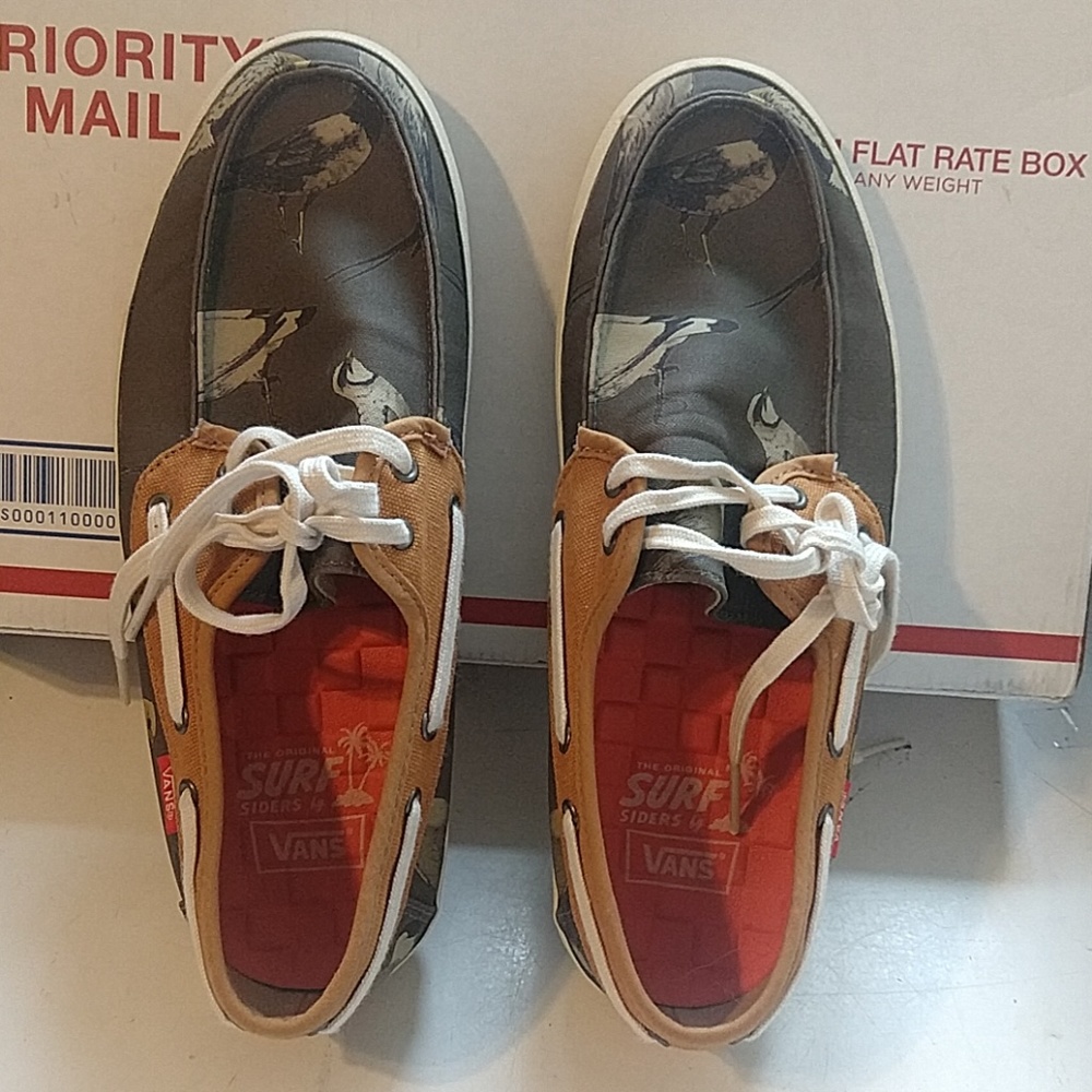 Vans original surf siders Birds canvas print